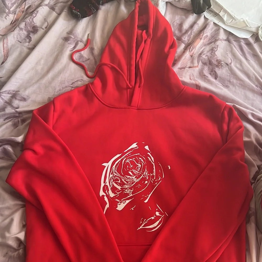 RED ROSE HOODIE - Picture 2 of 4